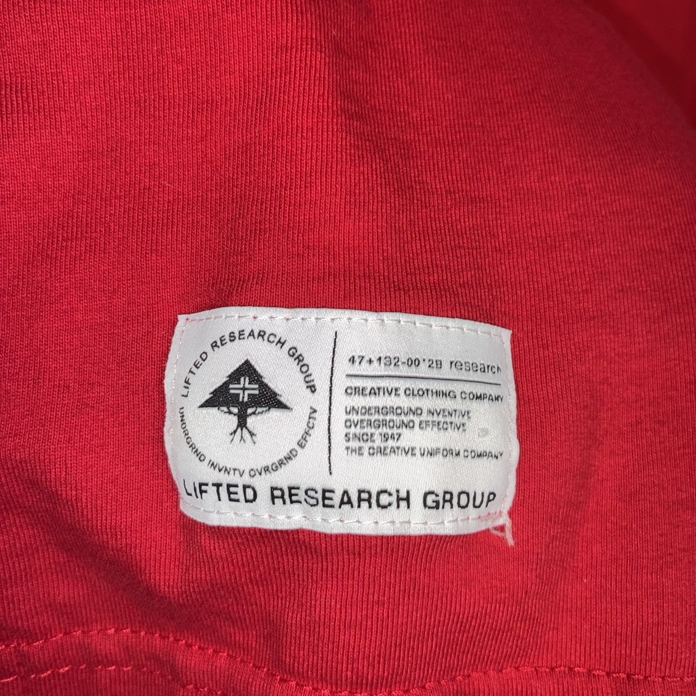 LRG Lifted Research Group 47 Polo Shirt Size 2xl‎ Red Short Sleeve White Giraffe - Picture 5 of 9